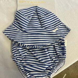 New Tahari Baby UPF 50+ Sun Hat & Swim Diaper 12 months
